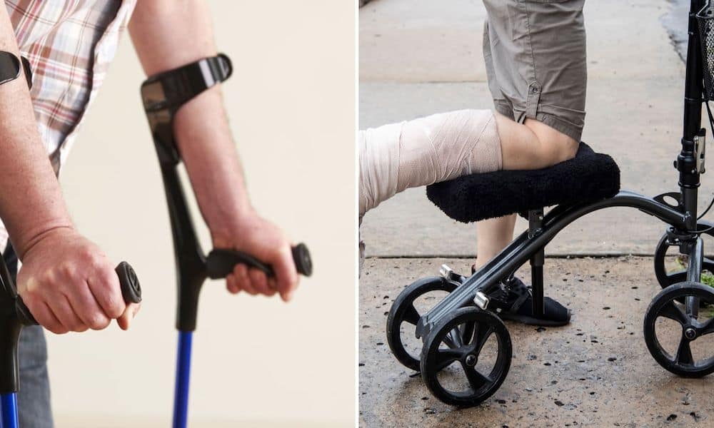 knee walker vs crutches